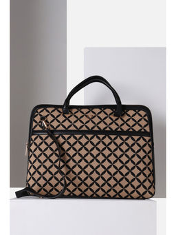Allen Solly - Women Beige Formal Laptop Bag with Detachable Strap