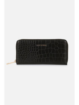 Van Heusen - Women Black Textured Casual Wallets