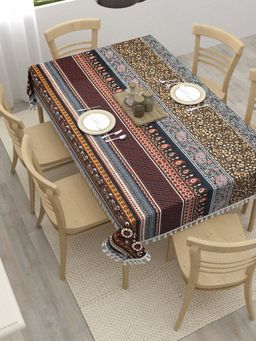 Home Affairs - Cotton 4-Seater Table Cover With Tassels Dining Table Protector