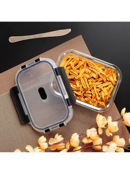 Femora - Borosilicate Rectangle Glass Container With Detachable & Break Free Lid - 1500 Ml
