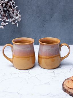 Unravel India - Studio Glazed Ceramic Tea/Coffee Mugs (Pack of 2)