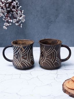 Unravel India - Handcrafted Ceramic Tea/Coffee Mugs (Pack of 2)