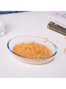 Voncasa - Transparent Oval Borosilicate Baking Dish 700Ml