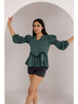 Polago Clothing - Emerald Green Cotton Top