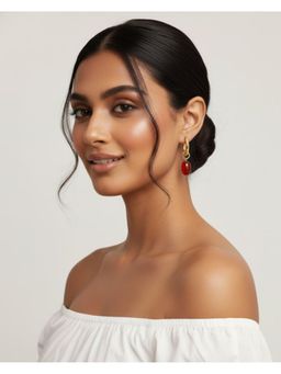 Shopsiiri - Red Opulent Onyx Earrings