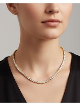 Shopsiiri - Sophia's Tennis White Stone Necklace