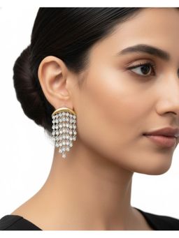 Shopsiiri - White Aura Chandelier Earrings