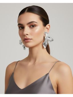 Shopsiiri - Silver Look At Me Bloom Earrings