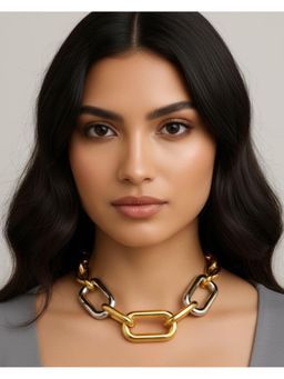 Shopsiiri - Bold Chain Dual Tone Necklace