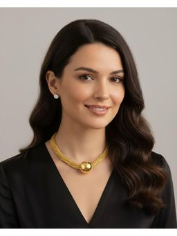 Shopsiiri - Gold Pearl Drop Necklace