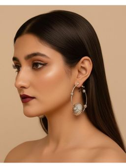 Shopsiiri - Silver Harvest Hoop Earrings