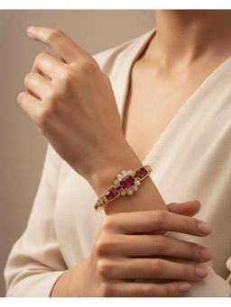 Shopsiiri - Art Deco Ruby Cz Bracelet
