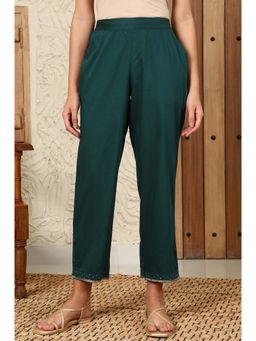 W - Green Solid Pant