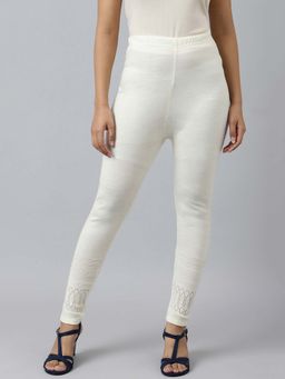 Aurelia - White Solid Leggings