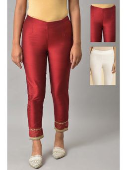 W - Multi-Color Solid Pants (Pack of 2)