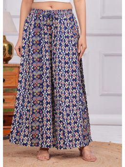 Meeranshi - Navy Blue Printed Palazzo