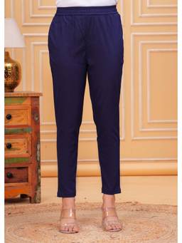 Meeranshi - Navy Blue Solid Pant
