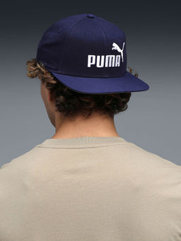 Puma - Unisex Navy Blue Essential No. 1 Logo Flat Brim Cap