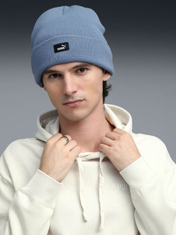 Puma - Unisex Blue Essentials No.1 Logo Mid Crown Beanie