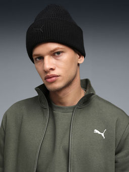 Puma - Unisex Black Wardrobe Essentials Mid Crown Knit Beanie