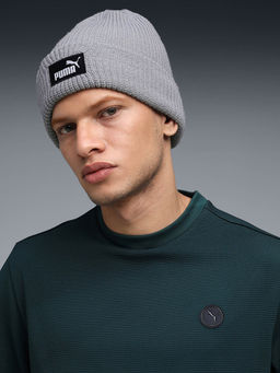 Puma - Unisex Grey Essentials High Crown Beanie