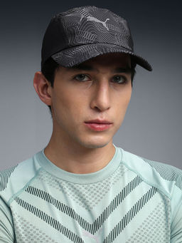 Puma - Unisex Black Printed Performance Aop Sew Cap