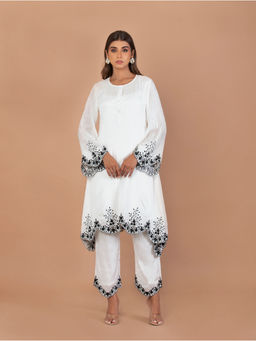 Jiraazi - Zeba Muslin Black Co-Ord (Set of 2)