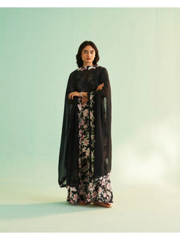 Shetab Kazmi - Noorani Black Sharara with Kurta and Dupatta (Set of 3)