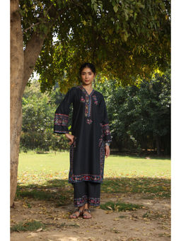 House of Surkh - Ruhani Black Co-Ord (Set of 2)