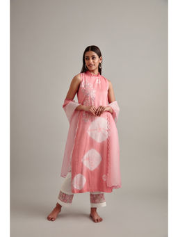 Vedika Soni - Pink Tie And Dye Kurta with Pant and Dupatta (Set of 3)