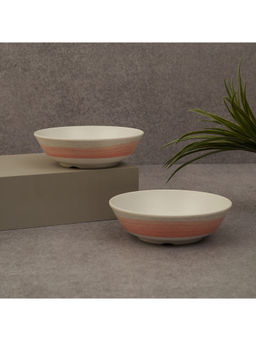 HomeTown - Emilia Melamine Serving Bowl 800 ml Set of 2 in Pink Colour