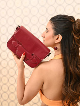 ETCETERA - Mark Cross Sling Bag - Maroon