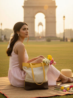 ETCETERA - Ooo Tote - Aamras Fizz Yellow Tote Bag