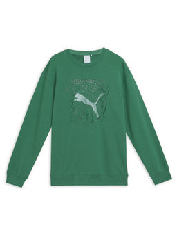 Puma - X Tmnt Graphic Crew Boy Green Sweatshirt