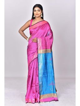 Ramshyam Collection - Womens Daily Wear Dupion Silk Woven Multi-Color Saree with Unstitched Blouse