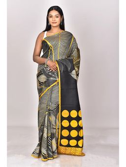 Ramshyam Collection - Womens Kantha Silk Printed Multi-Color Saree with Unstitched Blouse