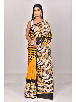 Ramshyam Collection - Womens Daily Wear Silk Printed Multi-Color Saree with Unstitched Blouse