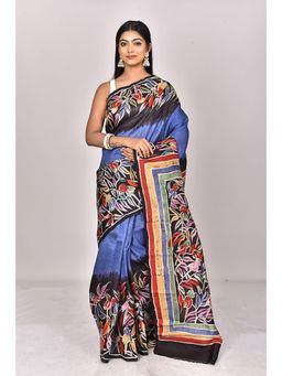 Ramshyam Collection - Womens Daily Wear Silk Printed Multi-Color Saree with Unstitched Blouse