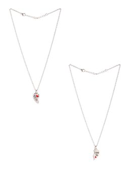 EL REGALO - Necklace for Kids Girls Silver (Set of 2)
