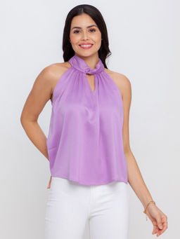 Zink London - Women's Purple Solid Top