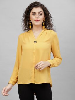 Gipsy - Mustard Floral Print Polyester Tunic
