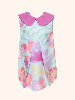 ZABELLA - Multi-Color Satin Floral Dress