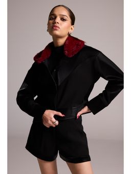 The Dapper Lady - Black Sienna Leather Jacket