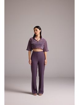 The Dapper Lady - Purple Aria Flared Pant