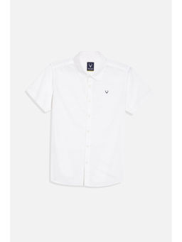 Allen Solly - Boys White Regular Fit Textured Casual Shirt