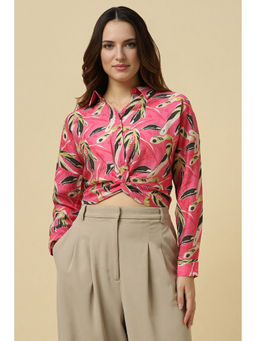 Allen Solly - Women Pink Print Long Sleeves Shirt