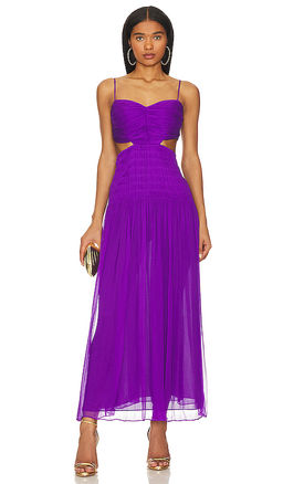 Shona Joy - Malina Ruched Cut Out Midi Dress