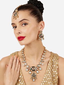 Zaveri Pearls - Multi-Color Stones Meenakari Jewellery Set