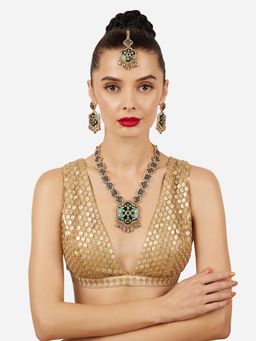 Zaveri Pearls - Multi-Color Meenakari Stones Jewellery Set