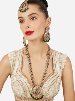 Zaveri Pearls - Multi-Color Traditional Stones Bridal Jewellery Set